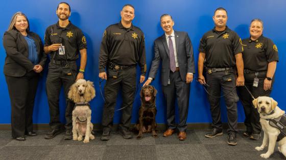 Probation officers and their support K9s
